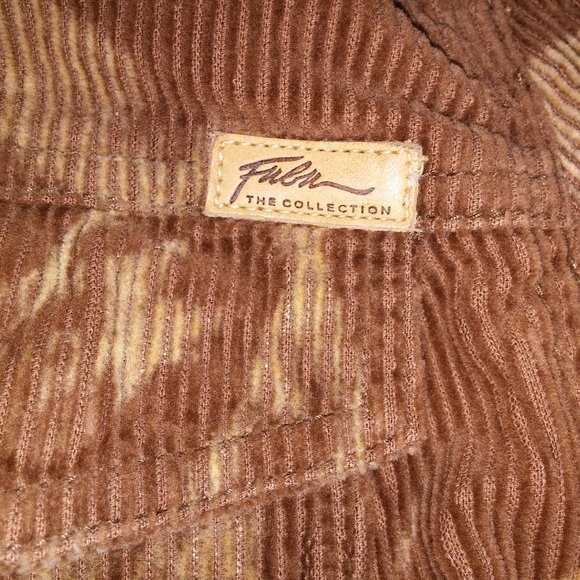Fubu Jacket Women Small Corduroy Y2K Brown Tan Zip Up Pit to‎ Pit 17" Length 18" - Picture 5 of 12